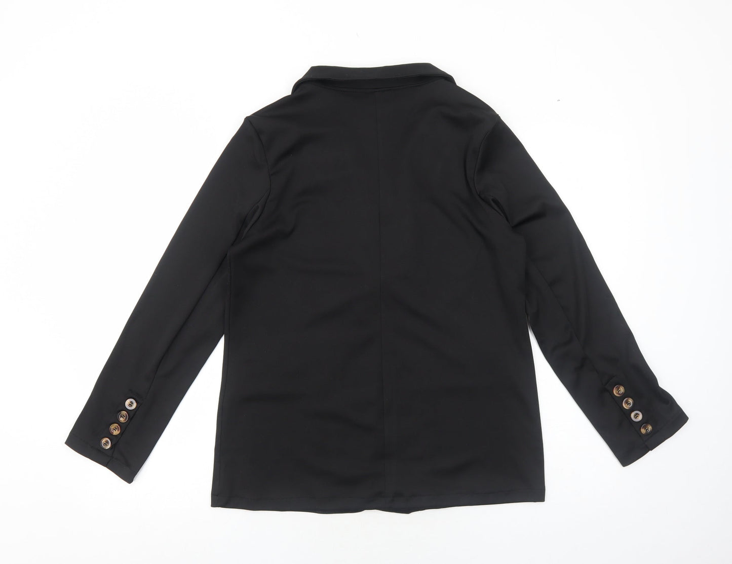 Preworn Womens Black Jacket Blazer Size M Button
