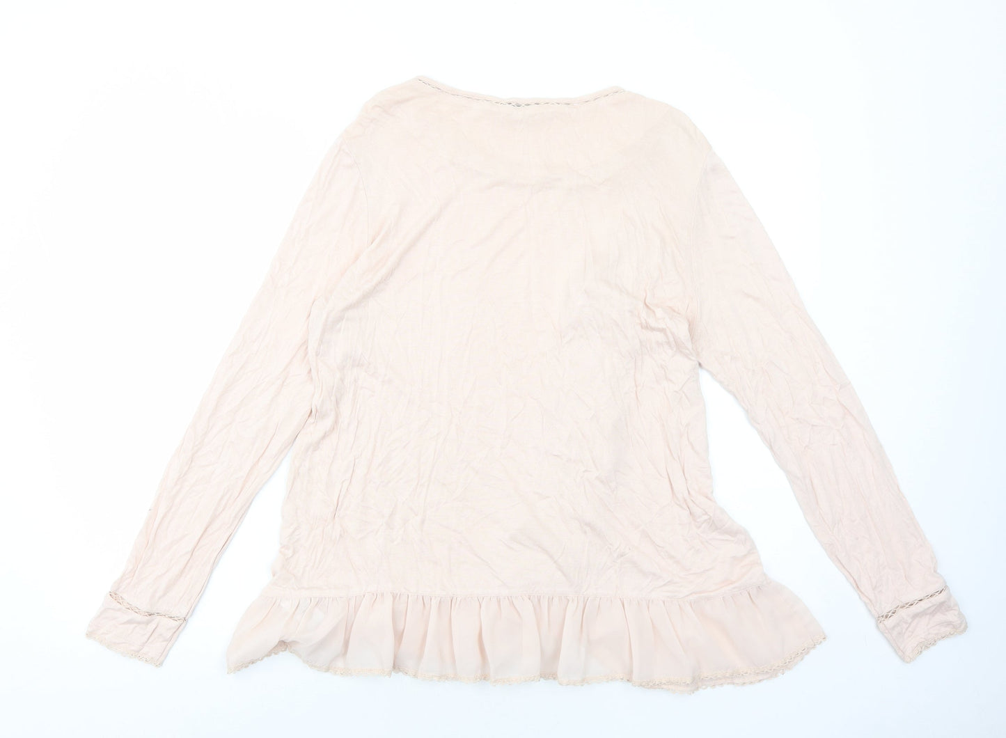 Womens UK Size 16 NEXT Pink Basic Blouse