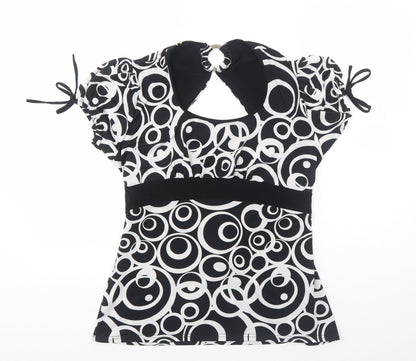 Womens UK Size XL BASSINI Black Basic T-Shirt