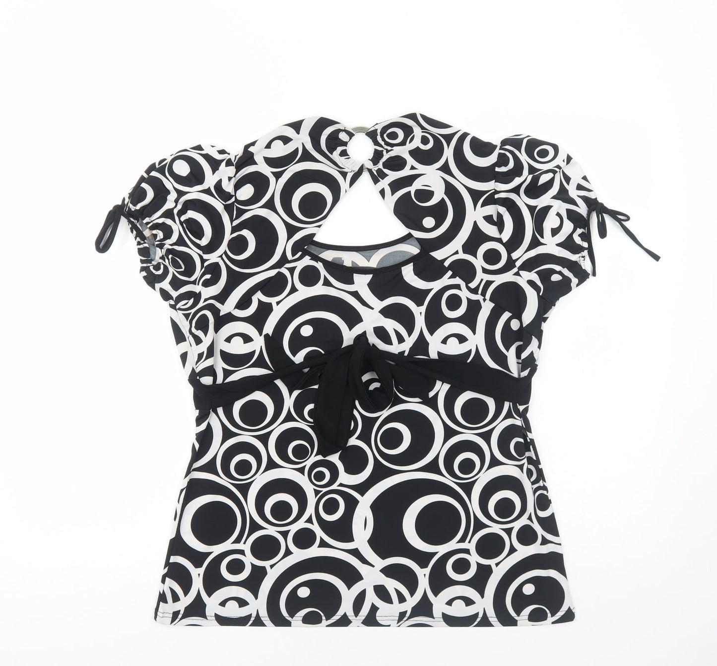 Womens UK Size XL BASSINI Black Basic T-Shirt