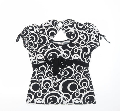 Womens UK Size XL BASSINI Black Basic T-Shirt