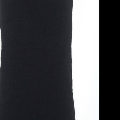 Topshop Womens Black Nylon A-Line Size 8 Round Neck Pullover