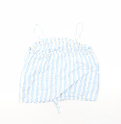 Womens UK Size 8 New Look Blue Cropped Tank