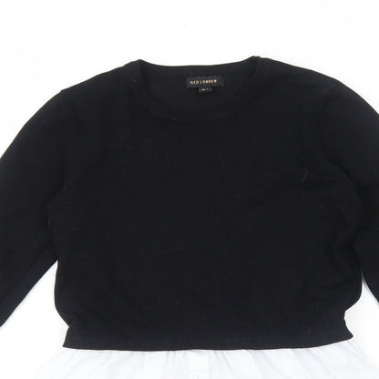 Womens UK Size 8 QED London Black Basic Blouse