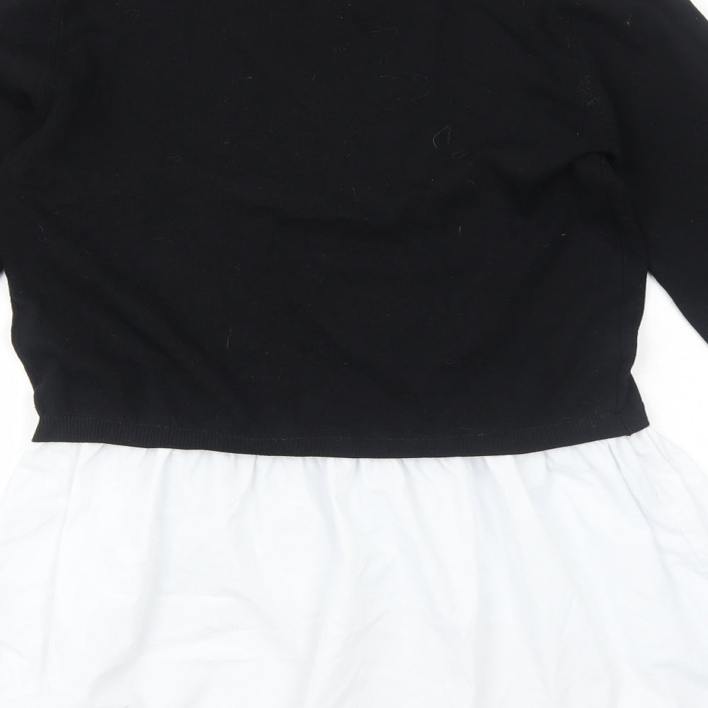 Womens UK Size 8 QED London Black Basic Blouse