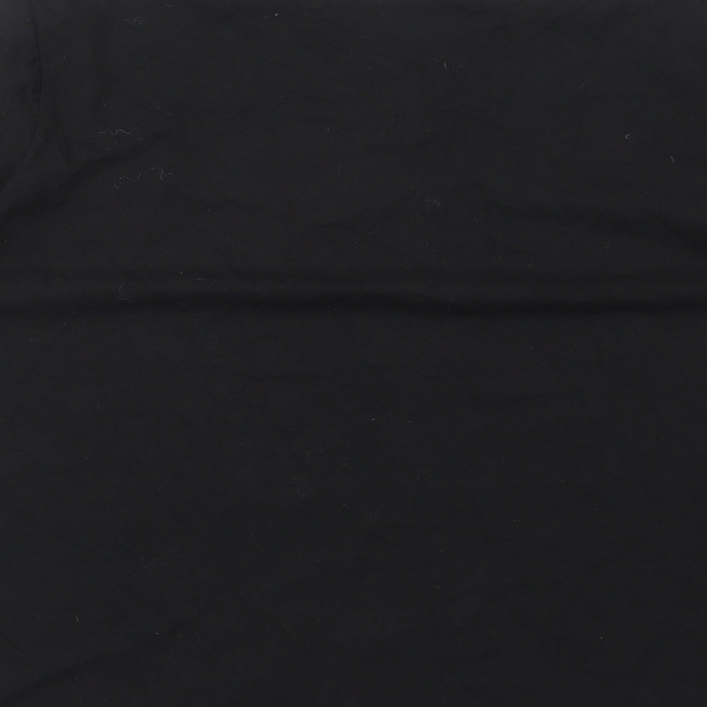 Womens UK Size 2XL Preworn Black Basic T-Shirt