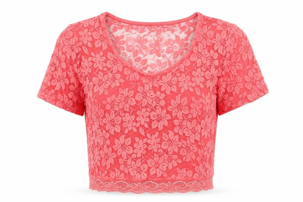 Womens UK Size 8 Topshop Orange Basic T-Shirt