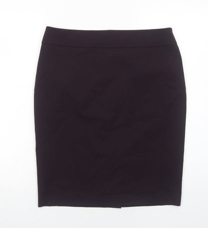 LOFT Womens Purple Polyester Straight & Pencil Skirt Size 10 Zip