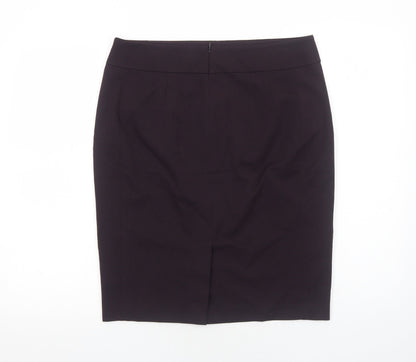 LOFT Womens Purple Polyester Straight & Pencil Skirt Size 10 Zip