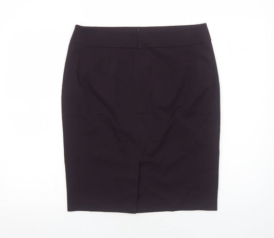 LOFT Womens Purple Polyester Straight & Pencil Skirt Size 10 Zip