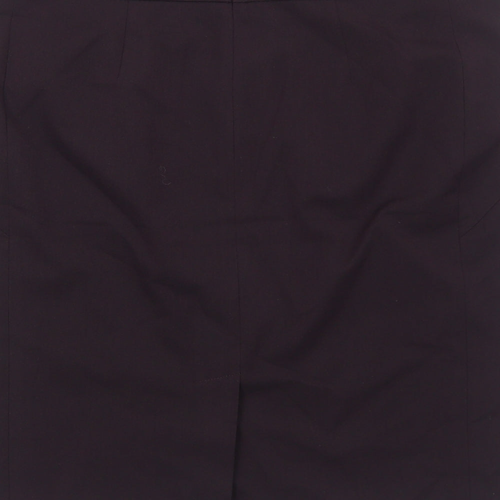 LOFT Womens Purple Polyester Straight & Pencil Skirt Size 10 Zip