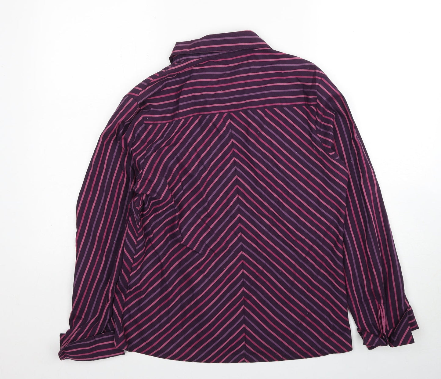 Womens UK Size 12 Preworn Purple Basic Button-Up