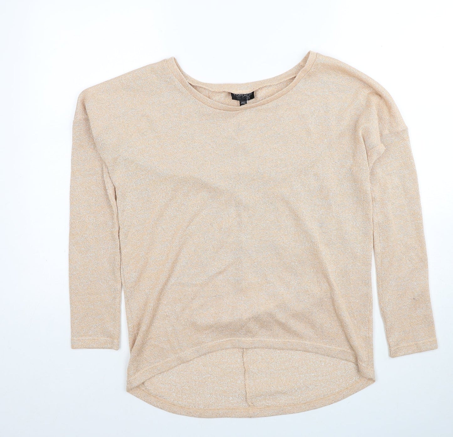 Womens UK Size 8 Topshop Beige Pullover Jumper