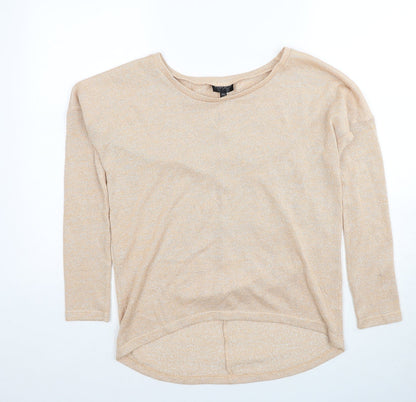 Womens UK Size 8 Topshop Beige Pullover Jumper