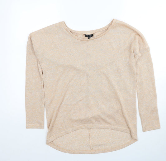 Womens UK Size 8 Topshop Beige Pullover Jumper