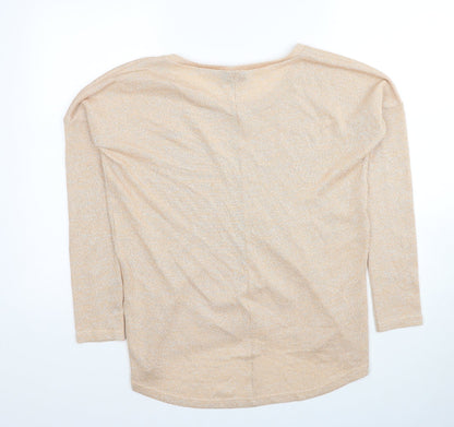 Womens UK Size 8 Topshop Beige Pullover Jumper