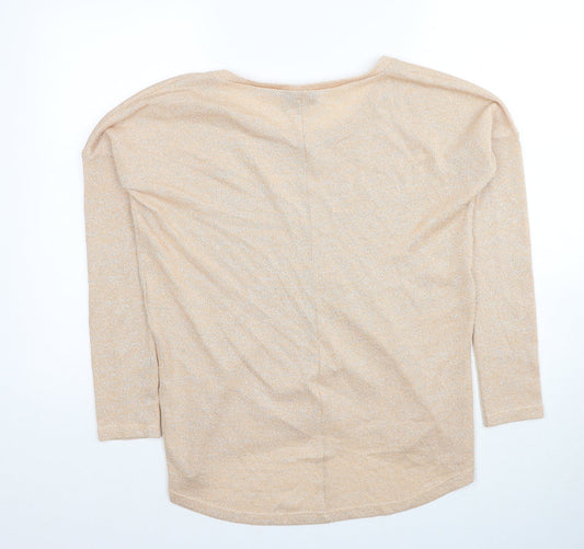 Womens UK Size 8 Topshop Beige Pullover Jumper