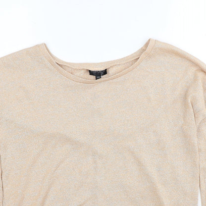 Womens UK Size 8 Topshop Beige Pullover Jumper