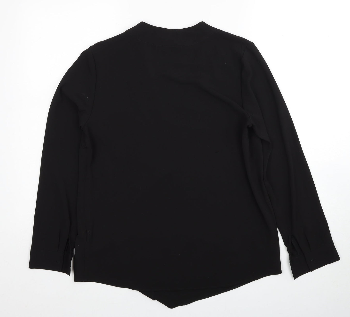 Womens UK Size S Sparkle & Fade Black Basic Blouse