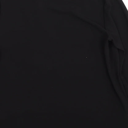 Womens UK Size S Sparkle & Fade Black Basic Blouse