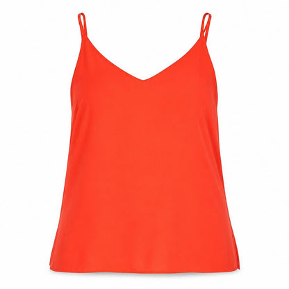 Womens UK Size 10 Topshop Red Basic Tank