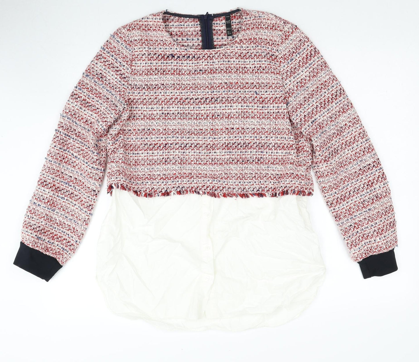 Womens UK Size L Zara Red Pullover Jumper
