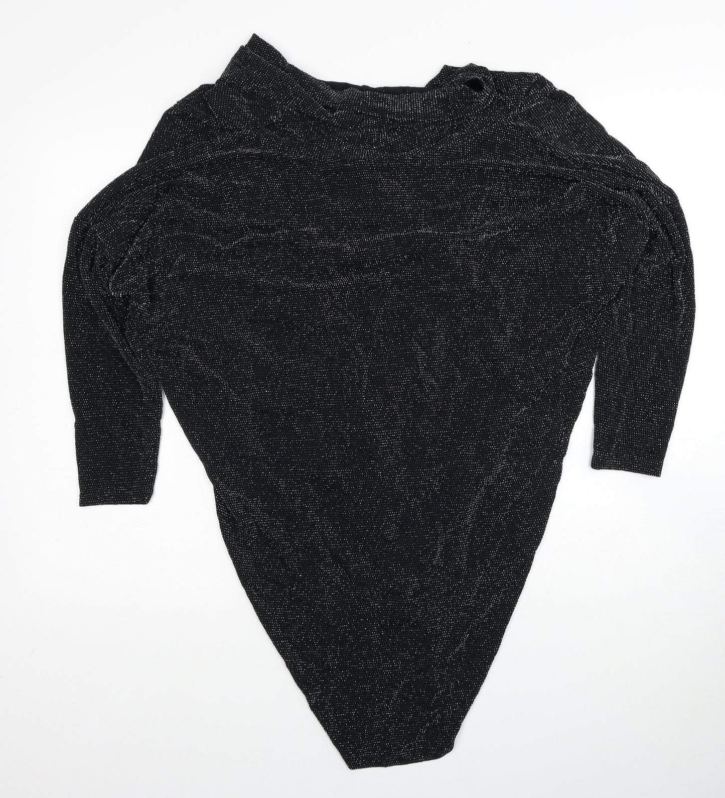 Womens UK Size S Blue Vanilla Black Basic Blouse