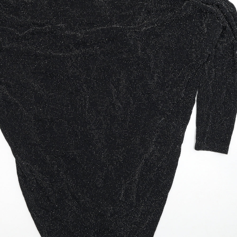 Womens UK Size S Blue Vanilla Black Basic Blouse