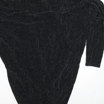 Womens UK Size S Blue Vanilla Black Basic Blouse