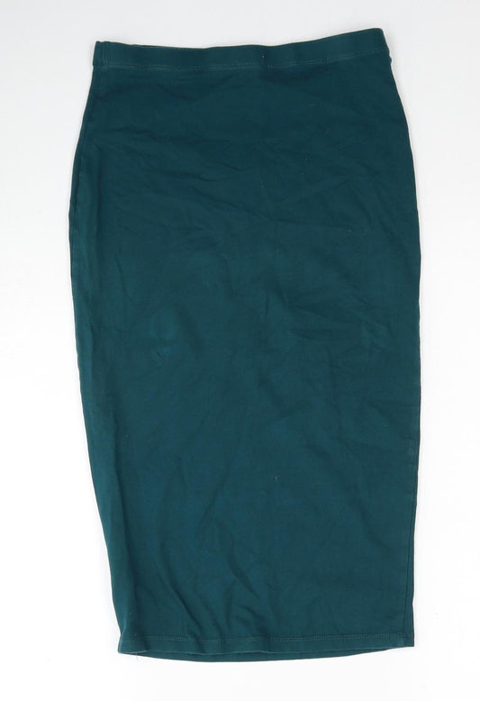 Atmosphere Womens Blue Cotton Bandage Skirt Size 8