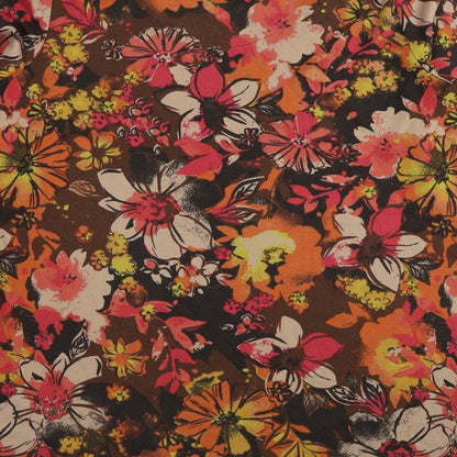 D&Co. Womens Multicoloured Boat Neck Floral Polyester Pullover Jumper Size XL