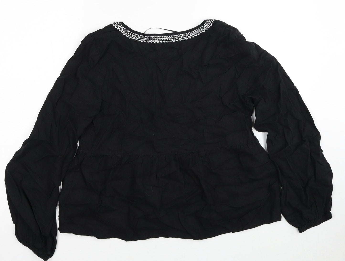 Womens UK Size 8 Marks and Spencer Black Basic Blouse