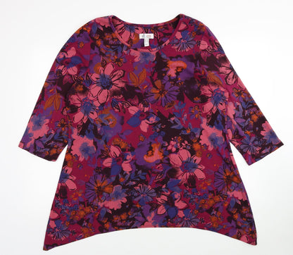 Womens UK Size XL D&Co. Multicoloured Basic T-Shirt
