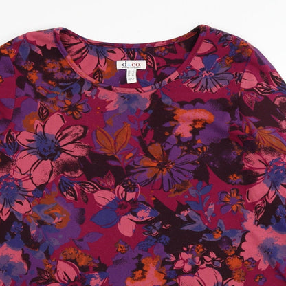 Womens UK Size XL D&Co. Multicoloured Basic T-Shirt