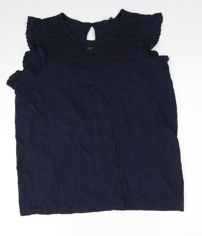 Womens UK Size 10 Marks and Spencer Blue Basic Tank