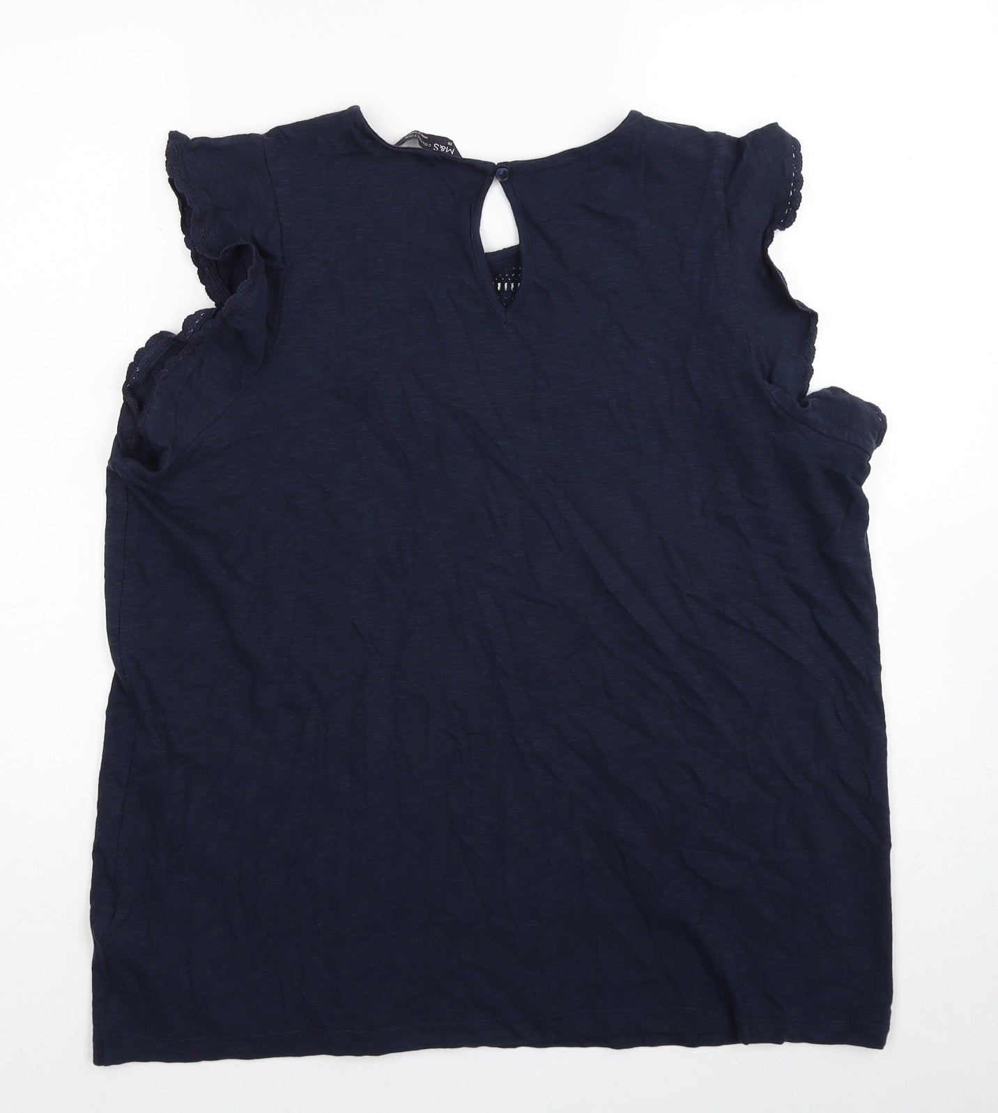Womens UK Size 10 Marks and Spencer Blue Basic Tank