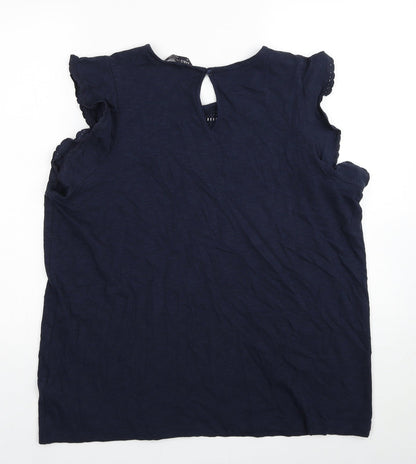Womens UK Size 10 Marks and Spencer Blue Basic Tank