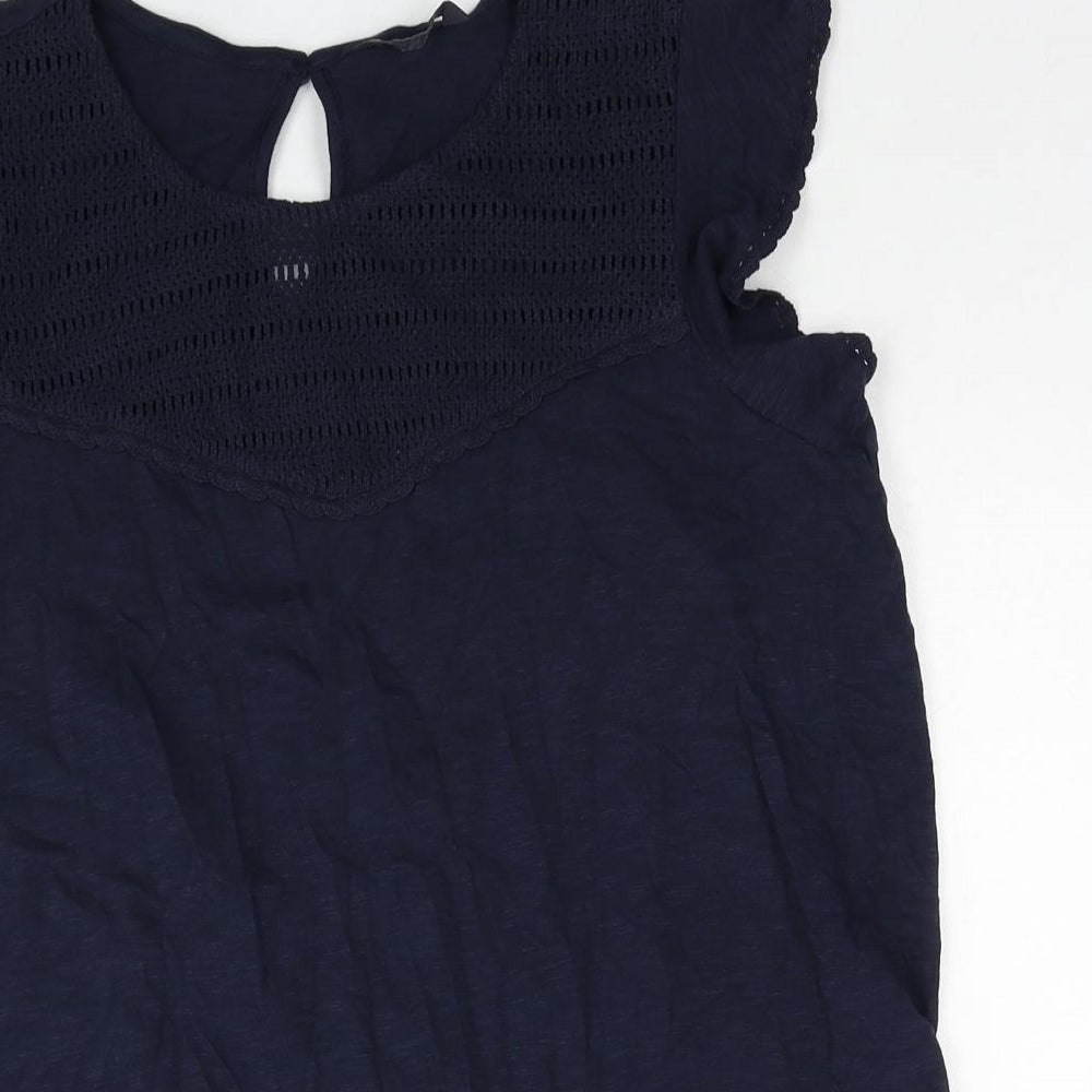 Womens UK Size 10 Marks and Spencer Blue Basic Tank