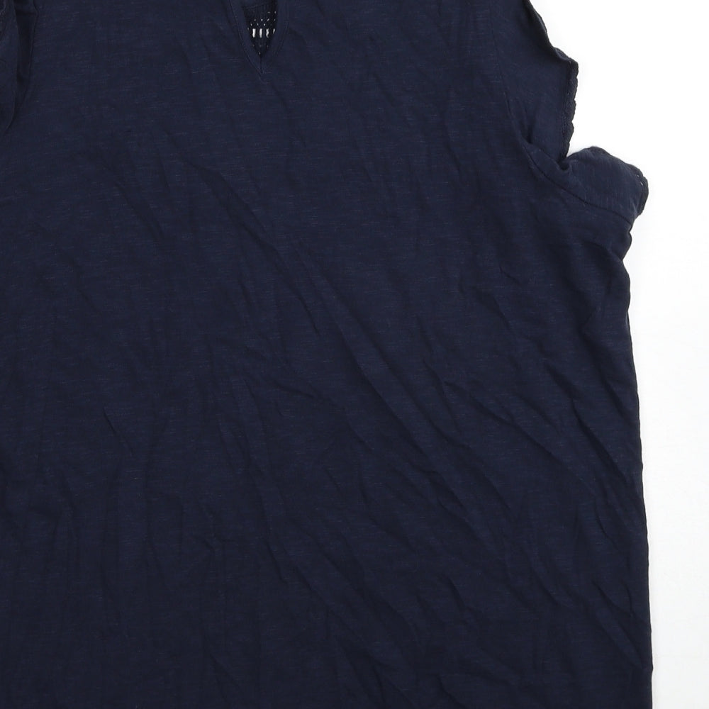 Womens UK Size 10 Marks and Spencer Blue Basic Tank
