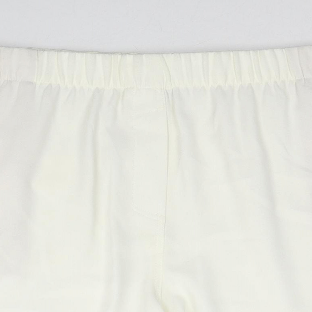 Marks and Spencer Womens White Polyester Basic Shorts Size 22 Regular Zip
