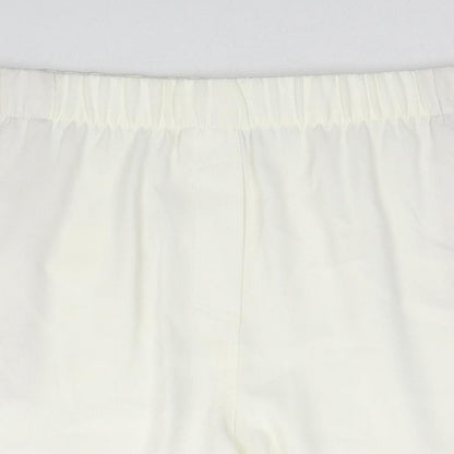 Marks and Spencer Womens White Polyester Basic Shorts Size 22 Regular Zip