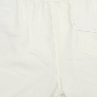 Marks and Spencer Womens White Polyester Basic Shorts Size 22 Regular Zip