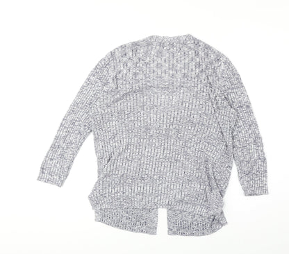 Papaya Womens Grey V-Neck Viscose Cardigan Jumper Size 12 - Tie Front
