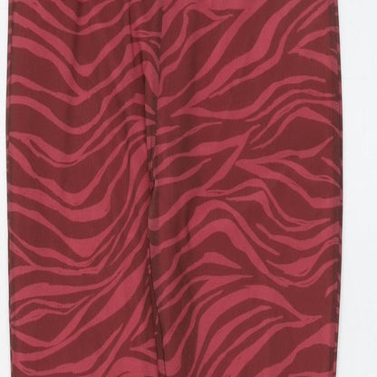 Candy Couture Girls Red Animal Print Polyester Jogger Trousers Size 12 Years Regular Pullover