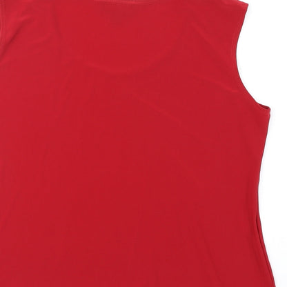 Womens UK Size 16 Saloos Red Basic Tank
