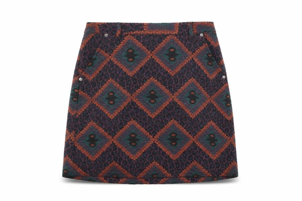 Womens UK Size 8 Indigo A-Line  Skirt