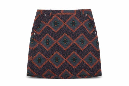 Womens UK Size 8 Indigo A-Line  Skirt