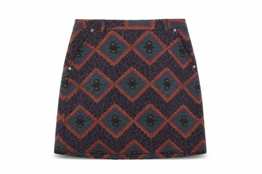 Womens UK Size 8 Indigo A-Line  Skirt