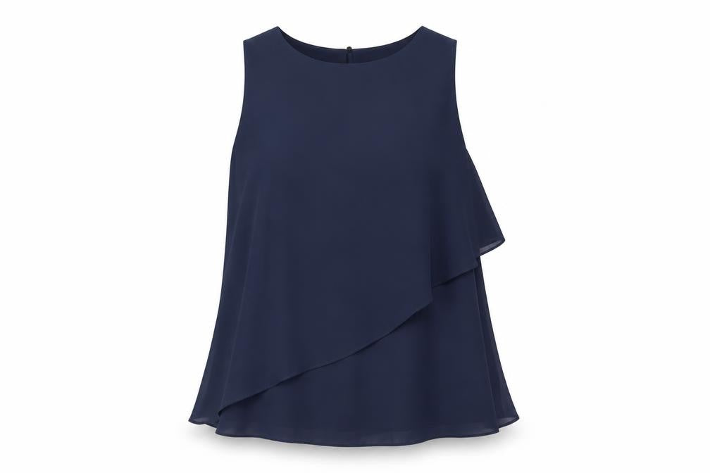 Womens UK Size M Mango Blue Basic Tank