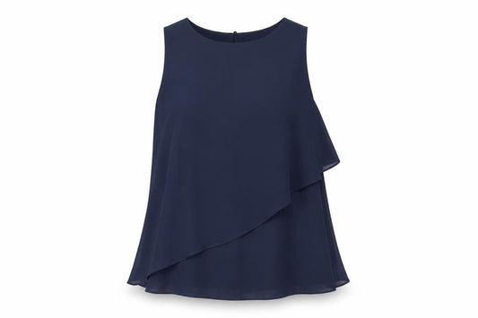 Womens UK Size M Mango Blue Basic Tank